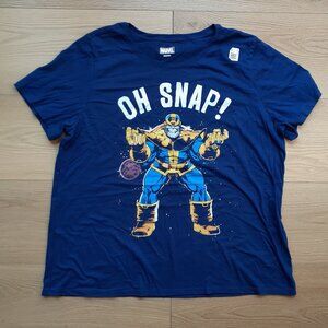 Oh Snap! Thanos - New Women's 3X Plus Size Navy Blue T-Shirt